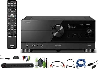 AVENTAGE RX-A6A 9.2-Channel Surround Sound Network AV Receiver MusicCast Built-in Wi-Fi and Bluetooth Streaming Home Theater System Bundle with Accessories