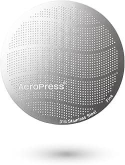 AeroPress Stainless Steel Reusable Filter - Metal Coffee Filter for AeroPress Original & AeroPress Go Coffee Maker, 1 Pack, 1 Filter, Gray