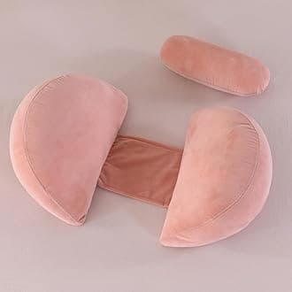 SHANNA Pregnancy Pillow for Sleeping, Wedge Full Body Pillow Pregnancy Pillows, Maternity Pillow Support for Back, Hips, Legs for Pregnant Women, With Washable Cover (Flannel Pink)