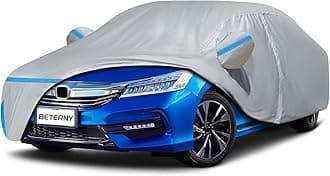 Car Cover for 2001-2025 Honda Accord Sedan/Coupe, Waterproof Custom-fit Sun Rain UV Dust Snow Protection Windproof Outdoor Accord Full Car Cover with Door Zipper and Cotton Lining-Gray