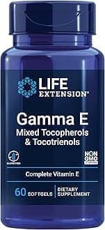 Gamma E Mixed Tocopherols & Tocotrienols – Complete Vitamin E Spectrum, Antioxidant Protection – Non-GMO, Gluten-Free – 60 Softgels