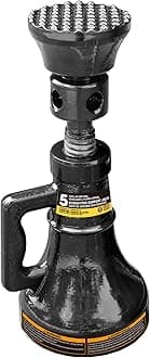 BIG RED Screw Jack, 5 Ton (10,000 LBs) Expert-Level Car Support Screw Jack Applicable to House Construction and Bridge Stabilization, Black