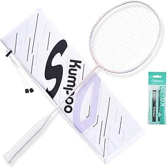 Professional Badminton Racket, Carbon Fiber Badminton Racket Set with Grip&Bag, Pro Badminton Racquet Lightweight for Beginner, Intermediate Players Outdoor Games Training