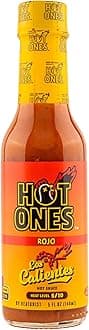 Hot Ones Los Calientes Rojo Hot Sauce Made With Natural Ingredients & Spicy Flavors From Smoked Red Jalapeno, Habanero & Apricot, 5 fl oz Bottle (1-Pack)