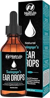 Natural Ear Drops for Swimmers Ear, Allergy Relief, Itching – Swimmers Ear Drops for Clogged Ears, Itchy Ears, Soothing Ear Pain, Earache – Drying Ear Oil Treatment for Surfer, Swimming, Kids, Adult