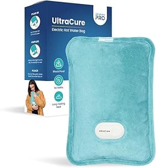 UltraCare PRO UltraCure Premium Electric Hot Water Bag for Pain Relief | Quick Heat Heating Pad for Period Cramps, Back & Joint Pain | Safe & Leakproof with Dual Insulation | Easy to Use