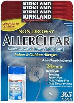 Kirkland Signature Allerclear Lortadine 10mg Tablets - 365 ct - 4 pk