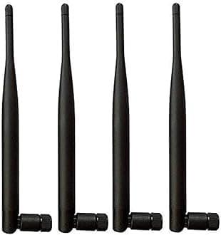 WiFi Antenna Dual Band 2.4/5g 5dBI MIMO Antenna with RP-SMA Connector for Drone Transmitter/Wireless Router Range Extender Network Card USB Adapter IP Security Camera (RP-SMA Black 4pack)