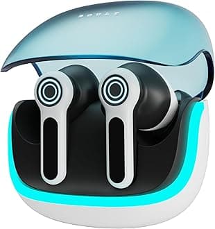 Boult Audio Z40 Gaming in Ear Earbuds with 60H Playtime, Dual Device Pairing, Built-in App Support, 40ms Ultra Low Latency, Quad Mic ENC, RGB LEDs, Bluetooth 5.4, IPX5 Ear Buds TWS (Electric White)