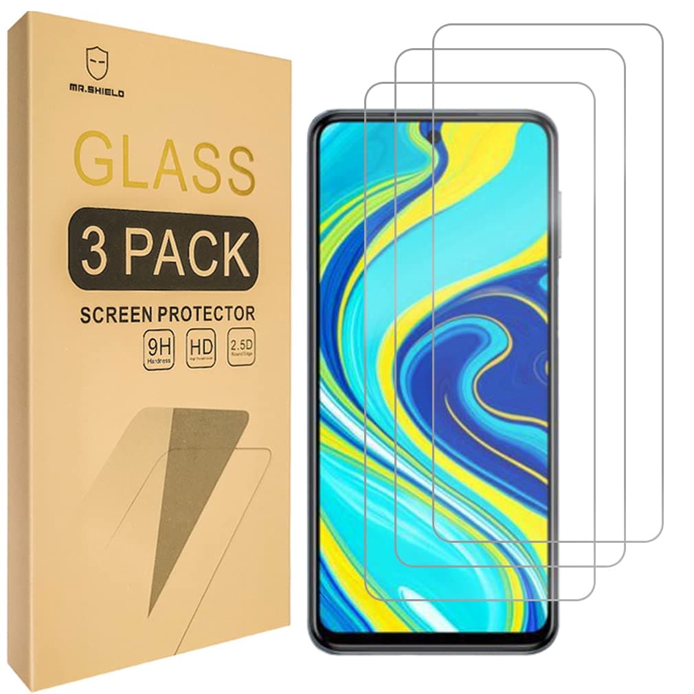 Mr.Shield [3-Pack] Designed For Xiaomi Redmi Note 9 Pro [Tempered Glass] [Japan Glass with 9H Hardness] Screen Protector with Lifetime Replacement