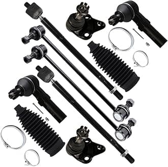 10pcs Front Suspension Kit Lower Ball Joint Inner Outer Tie Rod End w/Boot Sway Bar End Link Replacement for 2009-2019 for Toyota Corolla