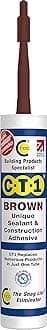 CT1BROWN Construction Adhesive Colours (Brown 290ml) Unique Sealant