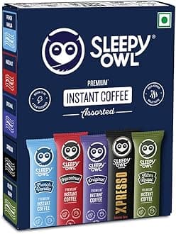 Pack of 10 Premium Instant Coffee Sachets | 2g Each - Flavoured Coffee Pouch | 5 Delicious Flavours - Original/Hazelnut/French Vanilla/Filter Coffee/Xpresso | Travel Pack - Easy to Use & Carry | Makes 10 Cups