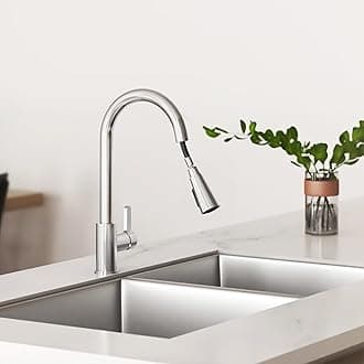 - Atom Pull Down Kitchen Sink Facuet | Kitchen Mixer Tap | Mechanical Docking, Deck Mounted | Dual Spray Modes, 360° Swivel | Water Saving Aerated Flow | 10 yrs Warranty | Polished Chrome
