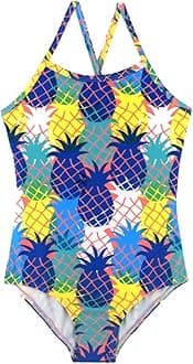 HONISEN Girls One Pieces Swimsuit Cute Swimwear Bathing Suits 2-12 Years