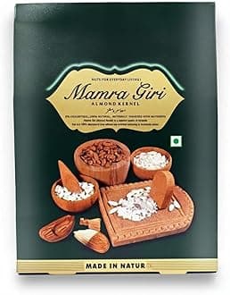 Afghani Almond Giri (Mamra Badam) Grade - Big Size Pouch of 250 g | Organic, Raw & Natural | High-Protein Healthy Snacks Dry Fruits