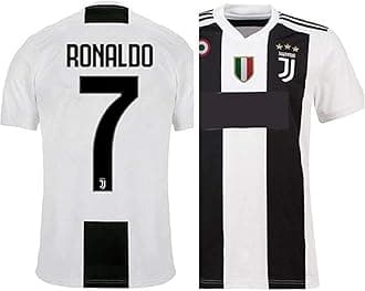 woopme® Ronaldo Jersey Juvent s Club Football Jersey Home Half Sleeve Sports Jersey
