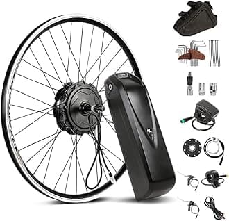 YS YOSE POWER 26 inch Ebike Conversion kit 48V500W Rear Front Motor Wheel with 48V13Ah Battery Fit for 6S 7S 8S 9S 10S Cassette Screwed Brushless Motor Kit