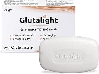 Glutalight Soap | Glutathione | Fades Dark Spots & Hyperpigmentation | Tan Removal Soap For Women & Men | Bathing Soap | Helps Even Skin Tone & Control Excess Oil | For Radiant Glow - Pack of 1