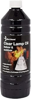 Bird Brand Clear Lamp Oil for Indoor & Outdoor Use, Smokeless Fuel, 1 Litre