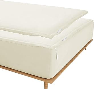 Zip On Sheets™ Zipper Fitted Sheet Queen Size - Upto 16” Inch Deep Pockets - Includes 1 Fitted Sheet Base & 2 Zip-On Sheets - Easy to Use, Sateen Cotton 500 TC Fitted Sheet - Ivory