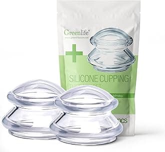 Cupping Therapy Sets - Silicone Cups Set Firm for Muscle Soreness Pain Relief Body Neck Knee, Self Massage Tool, Deep Muscle Massager, Anti Cellulite Joint Pain Recovery (Medium,2pcs)