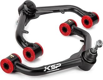 KSP 2"-4" Upper Control Arm for Silverado Sierra 2500 3500 2000-2010, Adjustable Tubular Suspension Arms Compatible with Chevrolet GMC After 2-4inch Lift (Package of 2 Black)