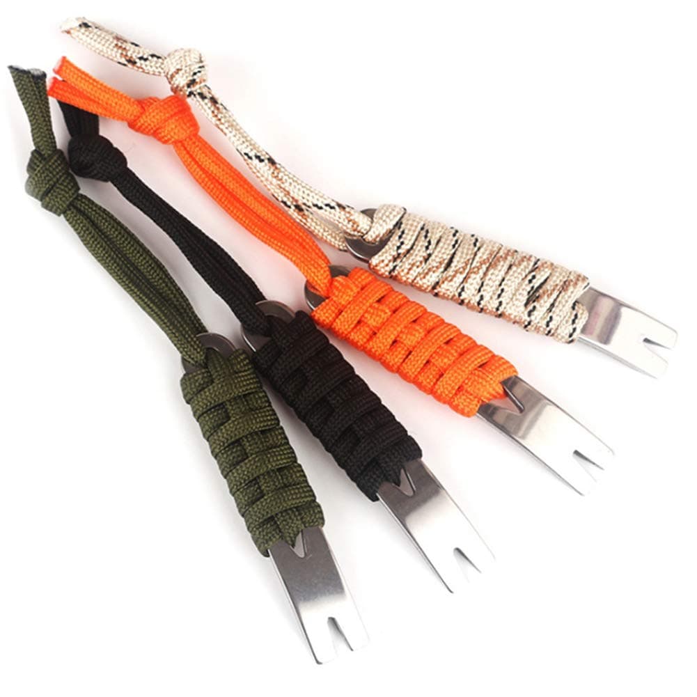 Dkka 4PCS EDC Stainless Steel Mini Pry Bar Multi-function Pocket Tools Keychain DKA067