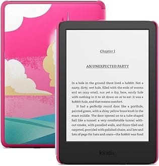 Amazon Kindle Kids (newest gen) - If it breaks, we will replace it, includes age-appropriate books and cover, with glare-free display, faster page turns – 16 GB – Unicorn Valley