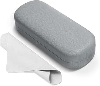 Glasses Case Large Hard Shell Eyeglasses Case PU Leather Protective Case for Sunglasses Eyeglasses