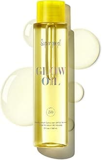 Supergoop! Glow Oil - 5 fl oz - SPF 50 PA++++ Vitamin E Body Oil + Broad Spectrum Sunscreen Protection - With Marigold, Meadowfoam & Grape Seed Extracts