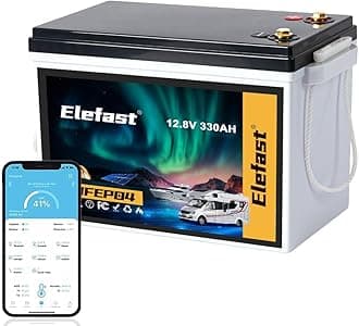 12V 330AH Lifepo4 Battery, Big Capacity Lithium RV Battery With Bluetooth and 200A BMS,Up to 8000 Deep Cycle.Perfect for RV,Solar Energy,Off-Grid System