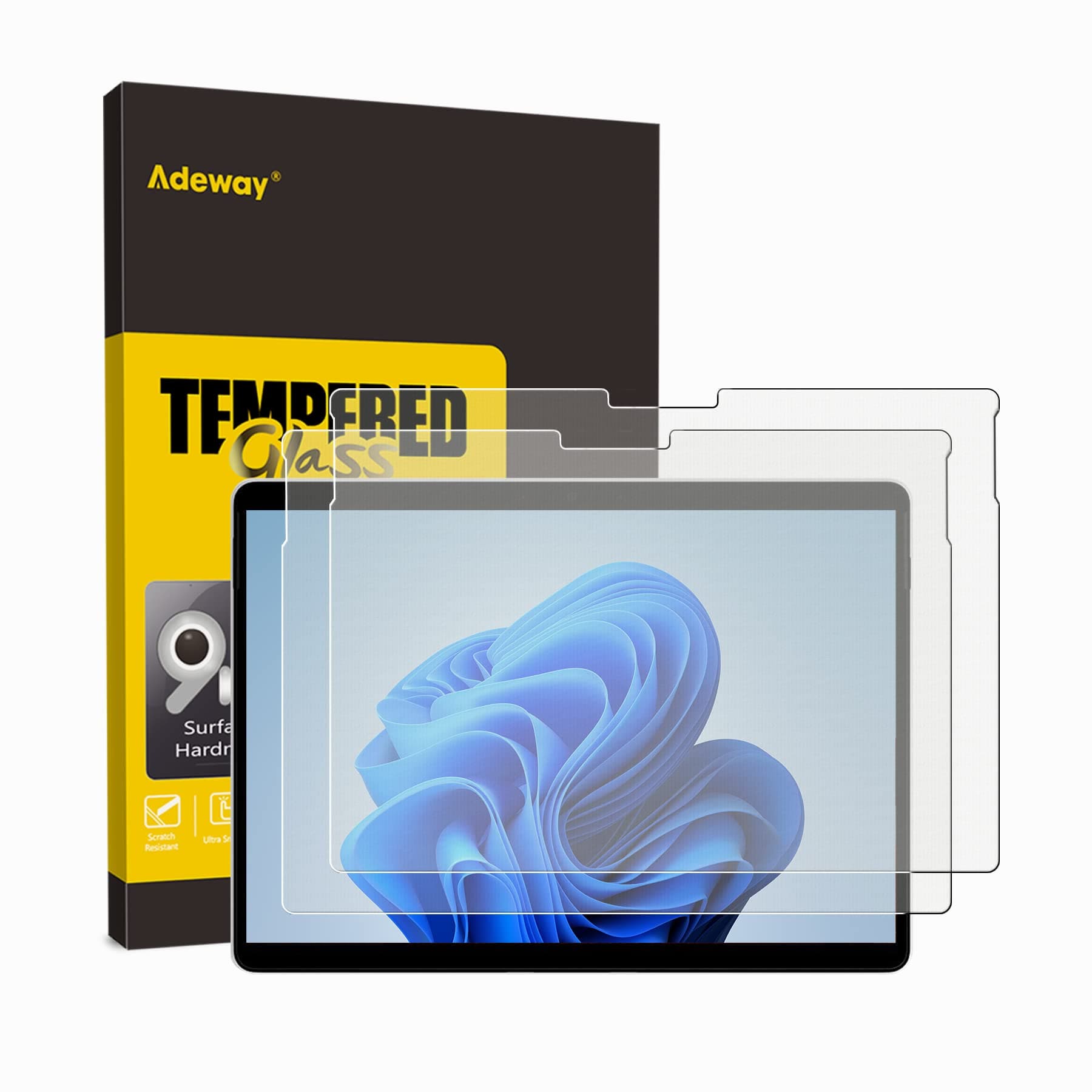 Adeway [2 Pack Screen Protector for Microsoft Surface Pro 11 (2024)/Pro 10 /Pro 9/ Pro 8/X,13 inch, Easy installation,Anti-Glare,Like Write on Paper-Matte