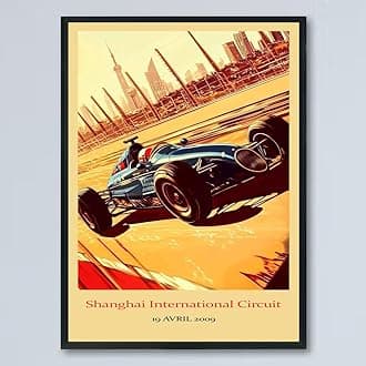 Vintage F1 Racing Shanghai International Circuit 19 AVRIL 2009 Poster, Race Car Print, Vintage Car Racing Poster, Race Fan Gift, Executive Office Decor, F1 Gift Idea Hn9fHf