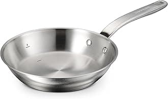 Tramontina Tempo Tri-Ply Base Stainless Steel 8-Inch Small Frying Pan, Induction-Ready Skillet, Oven-Safe, Dishwasher-Safe