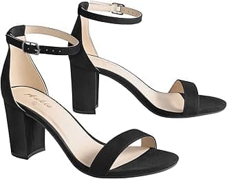 Heels for Women Open Toe Ankle Strap Chunky Heel Sandals 2.75 Inch