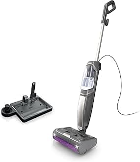 Shark Steam Pickup Lightweight 3-in-1 Steam Mop Cleaner Picks Up Debris, Deep Scrubs & Steam Sanitizes - All At Once for Home with Sealed Hard Floors like Hardwood, Tile & Laminate, SD201