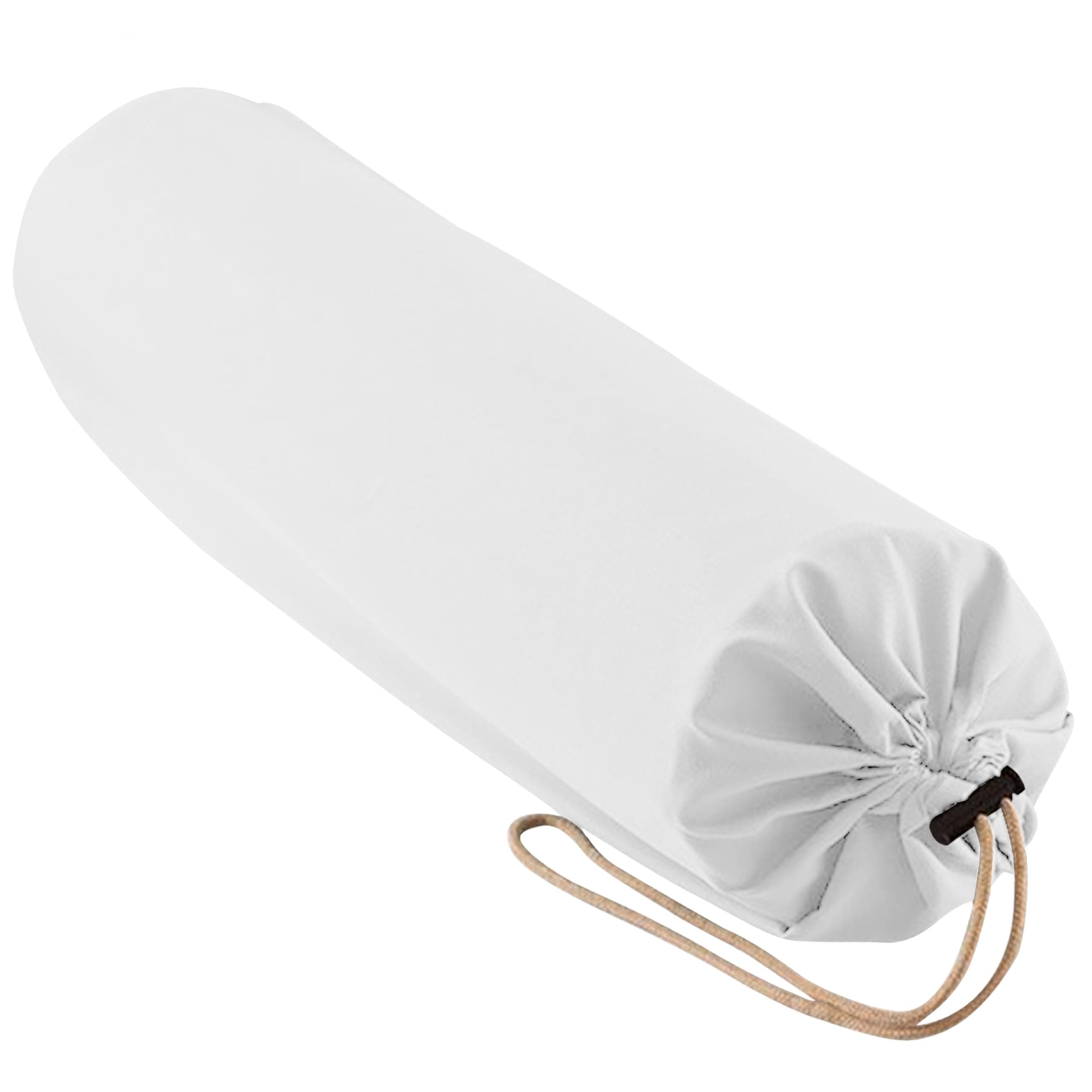 - NRG Microfiber Bolster Covers Round Massage Bolster Pillow Covers - White - 6" x 27" - 100% Polyester Microfiber - Soft & Durable - Protection from Stains & Oil - Drawstring Closure