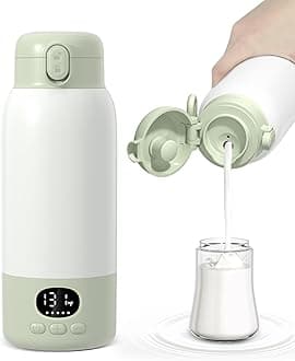 Portable Bottle Warmer 17oz Large Capacity Bottle Warmer for Travel, Fast Heating for Breast Milk Formula and Milk, Suitable for Baby Outdoor Airplane and Car Green5