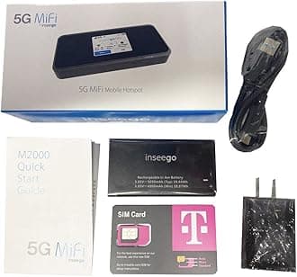 INSEEGO M2000 5G MIFI WiFi-6 Ultimate Hotspot T-Mobile Including a T-Mobile 5G SIM Card SIMKEY New in Box Complete All OEM