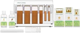 Clean + Easy Waxing Spa Basic Kit (120V), Top Pick Complete Face and Body Hair Removal Essentials for a Smooth, Flawless, Hair-Free Skin for Weeks