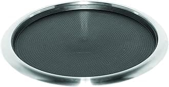 Service Ideas TR1614RI Tray with Removable Insert, 14" Round, Stainless Steel, Brushed