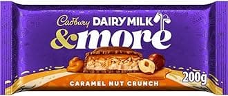 Cadbury & More Caramel Nut Crunch, Milk Chocolate Bar with Caramel and Crunchy Nut Pieces 200 g (Pack of 1)