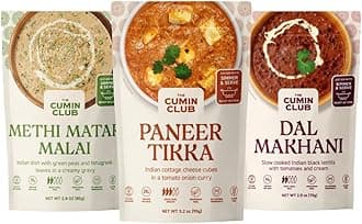 Indian Meal Kit - Paneer Tikka Masala, Methi Matar Malai, Dal Makhani - Instant Meals Effortless Cooking & Wholesome Goodness - Ready to Eat Indian Food - Pack of 3