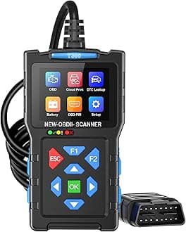 TopDiagT300 OBD2 Scanner - Code Reader and Scan Tools I/M Readiness Start Test Charging Test Mode 6 Mode 8 Battery Test Cloud Printing Shortcut Function