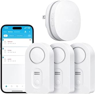 Govee WiFi Water Sensor 3 Pack, Water Leak Detector 100dB Adjustable Alarm and App Alerts, Leak and Drip Alert with Email, Wireless Detector for Home, Basement(Not Support 5G WiFi)
