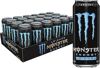 Lo-Carb Monster Energy, Energy Drink, 16 Ounce (Pack of 24)