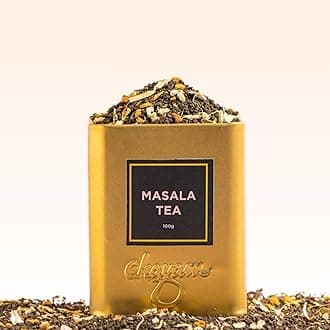 CHAYAM Indian Masala Chai Tea - 100g/3.53oz | Premium Tin Pack | Exotic Spiced Tea Blend With Ginger, Clove, Cinnamon & Cardamom | 50+ cups | 100% Natural Ingredients with No Sugar - Pack of 1