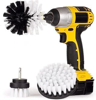 [3 Brush Set] Car Detailing Drill Brush Set, Wheel Cleaning Drill Brush Attachment, Drill Scrubber Brush Kit, Power Scrubber for Car Carpet Floor Mats, Kitchen, Bathroom (0.25mm Softer Bristle)