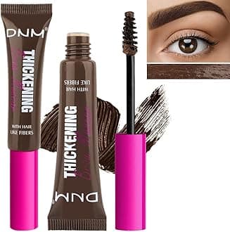 Tinted Thickening Brow Mascara,Tinted Eyebrow Gel, Waterproof, Transfer-proof, Brush to Fill in Eyebrows and Cover Gray Hairs - Cruelty Free (2pcs 07 Espresso)